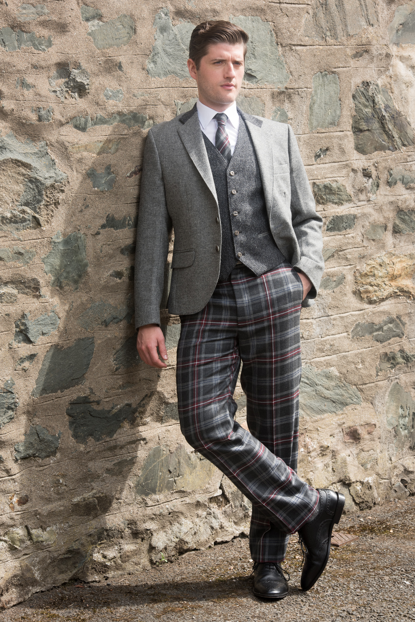 Tartan trews clearance and waistcoat