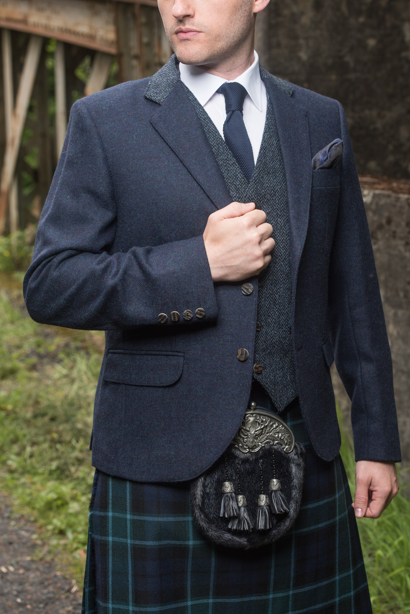 Blue kilt outlet jacket