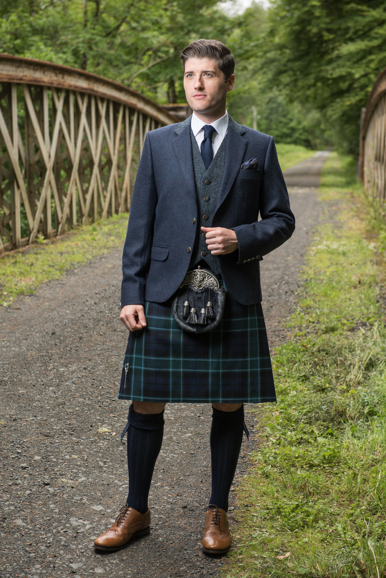 Harris tweed 2025 kilt jacket